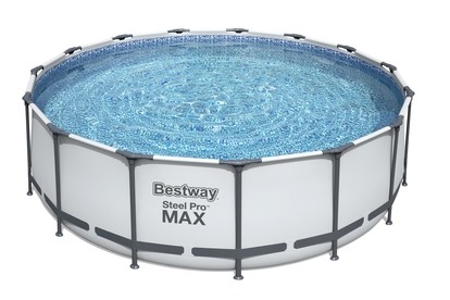 Bazén Bestway s konstrukcí 4,57 x 1,22m světle šedý set s pískovou filtrací 4m3/hod