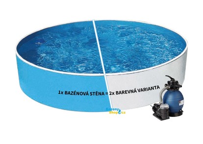 Bazén AZURO BLUE / WHITE 4,6 x 0,9m + písková filtrace 4,5m3/h