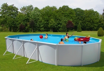 Bazén Nuovo de Luxe OVÁL 7,3 x 3,7 x 1,2m set + písková filtrace 8m3/hod