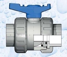 Kulový dvocestný ventil PVC  - 32mm