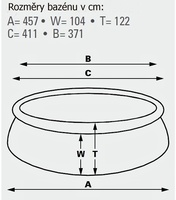 Bazén INTEX 4,57 x 1,22m set + písková filtrace 3m3/hod