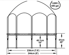 Bazén Bestway 2,44 x 0,51m za stříškou