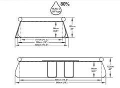 Bazén Bestway ovál 549 x 366 x 122 cm set včetně příslušenství