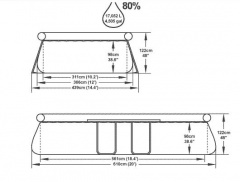 Bazén Bestway ovál 610 x 366 x 122 cm set včetně příslušenství