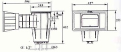 Skimmer KRIPSOL pro folie 400x230mm se skimvacem