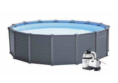 INTEX Frame Pool Graphit 4,78 x 1,24m s pískovou filtrací