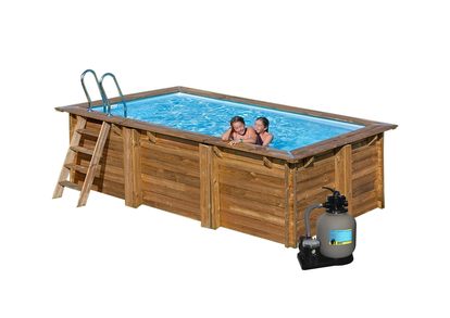 Bazén GRE Nature Wood Marbella 4,0 x 2,5 x 1,19m set s pískovou filtrací 6m3/h