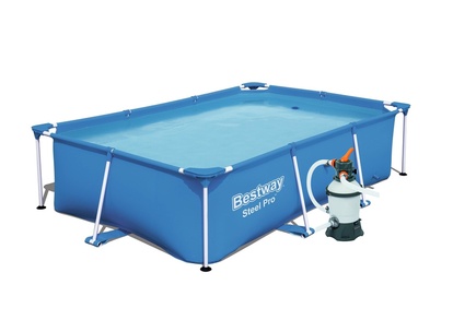 Bazén Bestway s konstrukcí 2,59 x 1,70 x 0,61m písková filtrace 2m3/hod