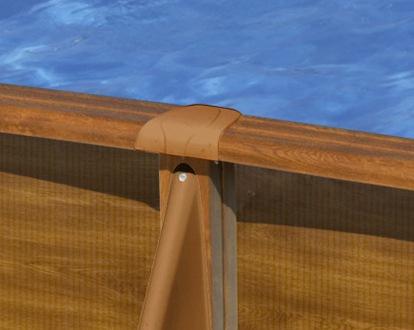 GRE Náhradní kryt bočního sloupku bazénu 120cm - díl EM rovný - hnědý