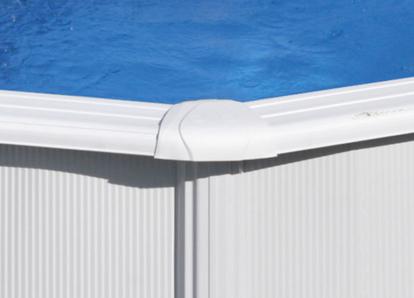 GRE Náhradní kryt bočního sloupku bazénu 120cm - díl EM - bílý