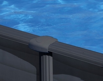 GRE Náhradní kryt bočního sloupku bazénu 120cm - díl EM rovný - graphite