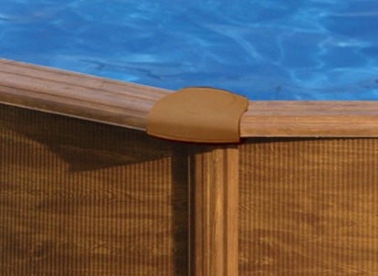 GRE Náhradní horní kryt sloupku bazénu 132cm hnědý - díl TPL+TP