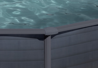 GRE Náhradní horní kryt sloupku bazénu 132cm Graphite - díl TPL+TP