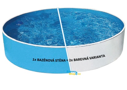 Bazén AZURO BLUE / WHITE 3,6 x 0,9m bez příslušenství