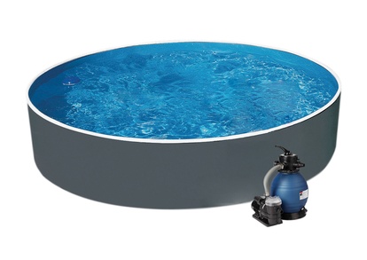 Bazén AZURO GRAPHIT 3,6 x 0,9m + písková filtrace 4,5m3/hod