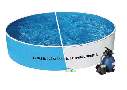 Bazén AZURO BLUE / WHITE 3,6 x 0,9m + písková filtrace 4,5m3/h