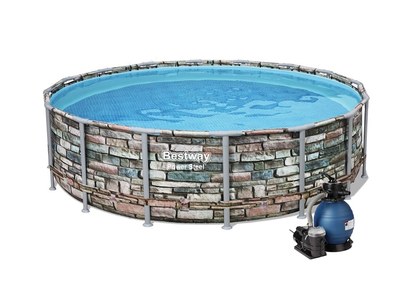 Bazén Bestway Stone s konstrukcí 4,88 x 1,22 m set + písková filtrace 4,5m3/hod