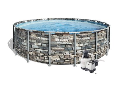 Bazén Bestway Stone s konstrukcí 5,49 x 1,32 m set s pískovou filtrací 6m3/hod
