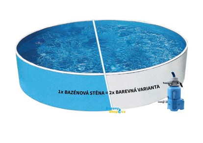 Bazén AZURO BLUE / WHITE 2,4 x 0,9m + písková filtrace 2m3/h