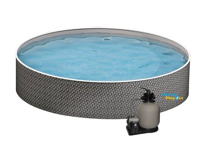 Bazén AZURO RATTAN 4,6 x 1,2m + písková filtrace 6m3/h