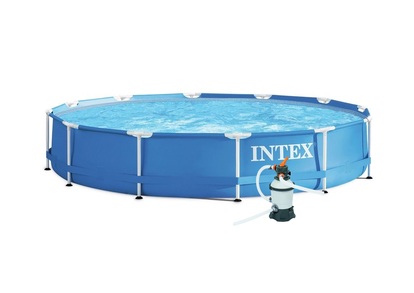 Bazén INTEX Metal Frame 3,66 x 0,84m set + písková filtrace 2m3/hod