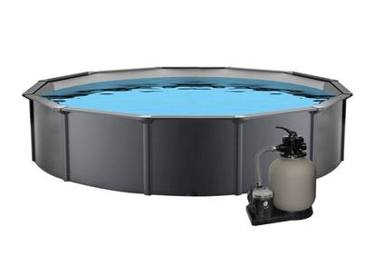 Bazén Nuovo de Luxe 4,6 x 1,2m set Antracit + písková filtrace 6m3/hod