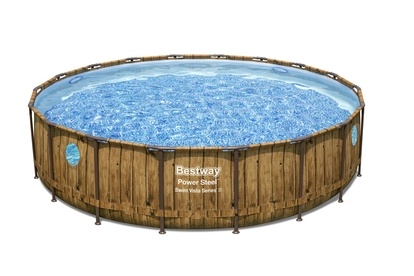 Bazén Bestway Wood Swim Vista s konstrukcí 5,49 x 1,22 m set