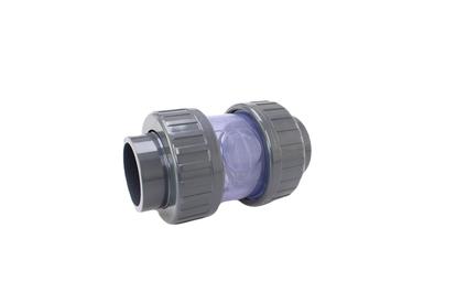 PVC Kuželový zpětný ventil 50 mm - transparentní