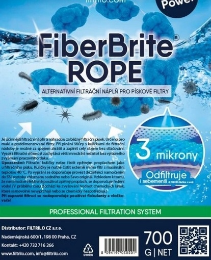 Filtrační kuličky FiberBrite ROPE Ag+ Power pes 50mm, 700g