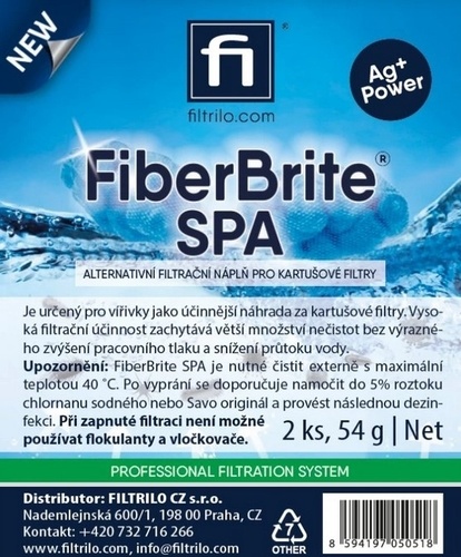 Filtrační kuličky FiberBrite SPA Ag+ Power pes 50mm, 2x54g