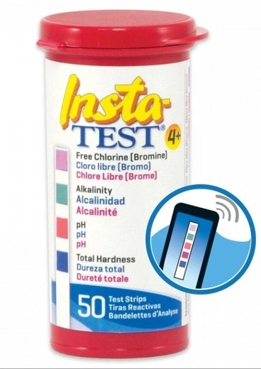 Testovací proužky 4 Plus pro měření chlóru, bromu, ph, alkality, celkové tvrdosti
