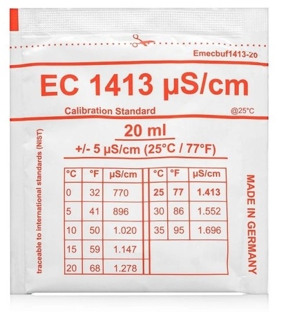 Kalibrační roztok pufr EC vodivost 1413µS/cm, 20ml