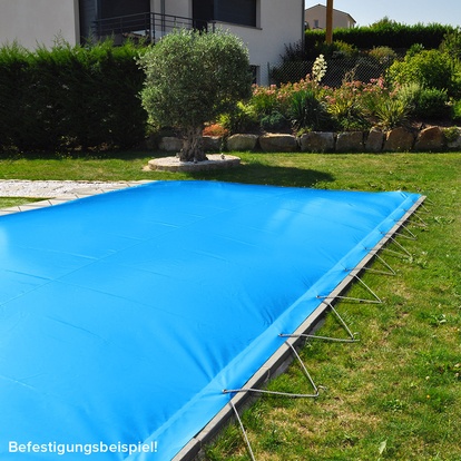 Nafukovací zimní plachta na bazén POOLSANA AIR PROTECT modrá, obdélník 8,00 x 4,00 m